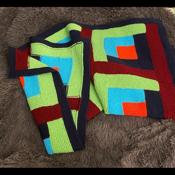 Knit “Log Cabin” Afghan - Picture 2 of 3